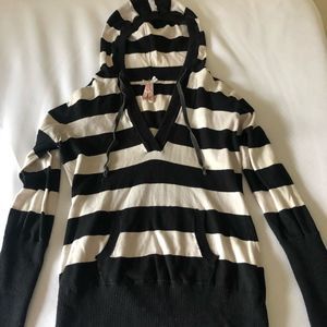 black and white hoodie